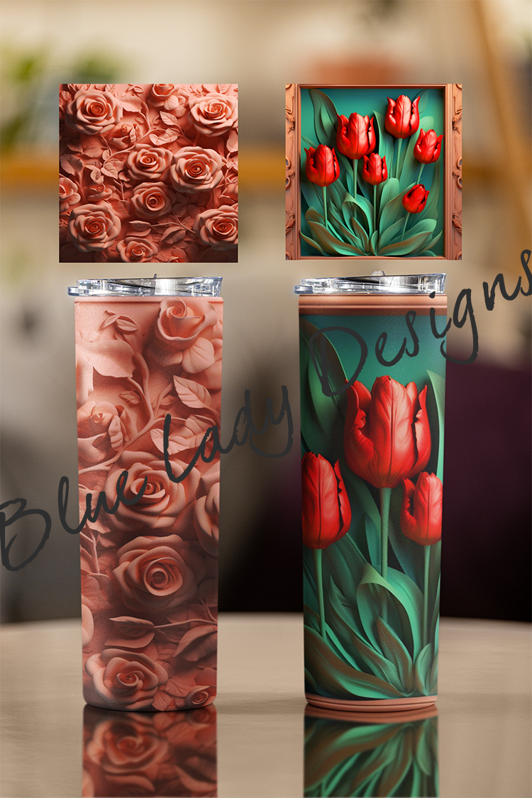 3D Flower Tumbler (20oz)