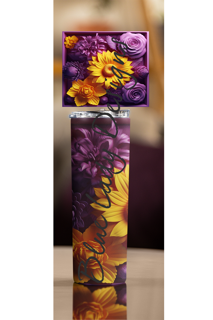 3D Flower Tumbler (20oz)