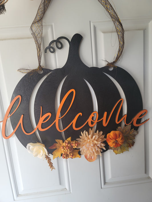 Pumpkin Door Sign