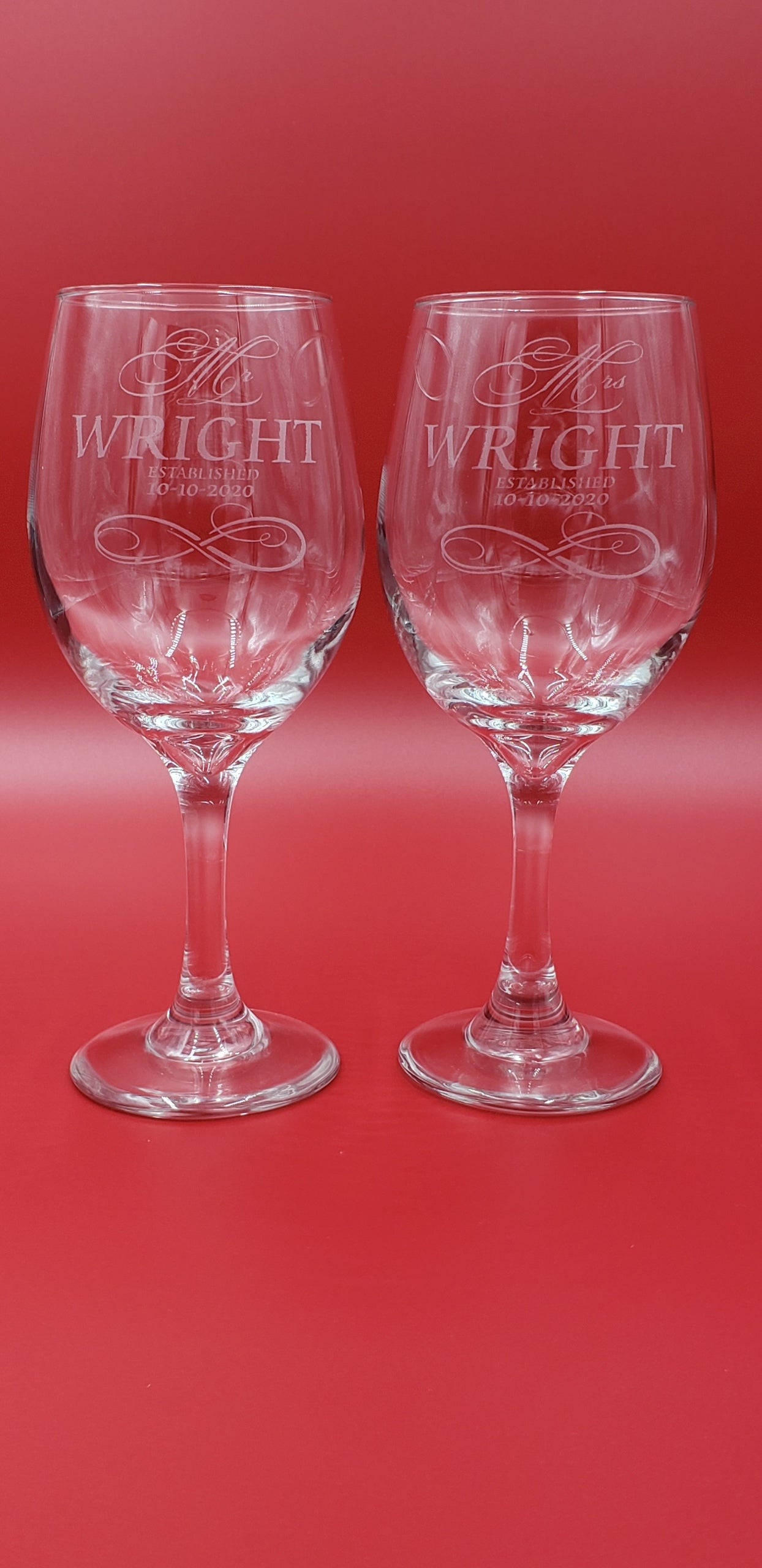 Engraved Wine Glasses